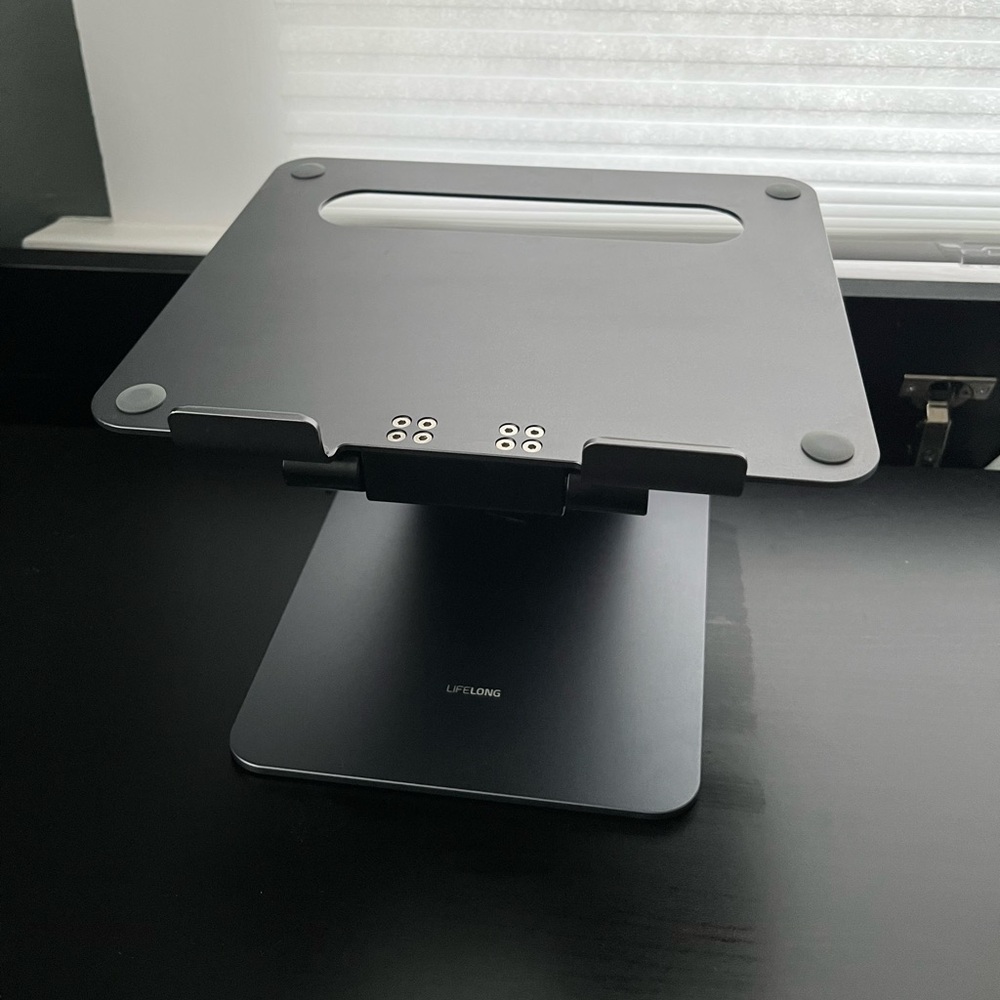 Lifelong Adjustable Black Metal Laptop Stand